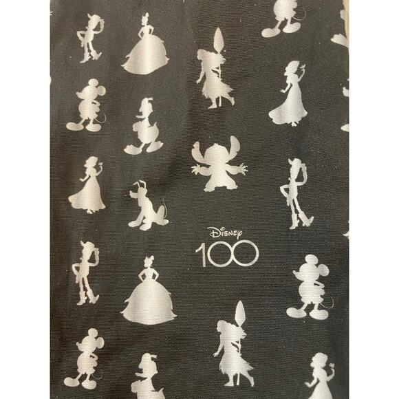 Vans x Disney Pixar Disney 100 Drawstring Bag Mickey Princess Print Black Silver - Picture 6 of 7